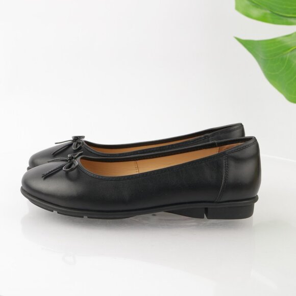 Florsheim Womens Emi Ballet Flat Size 36 6 Black Leather Slip On Work Shoe Comfy - Picture 6 of 10